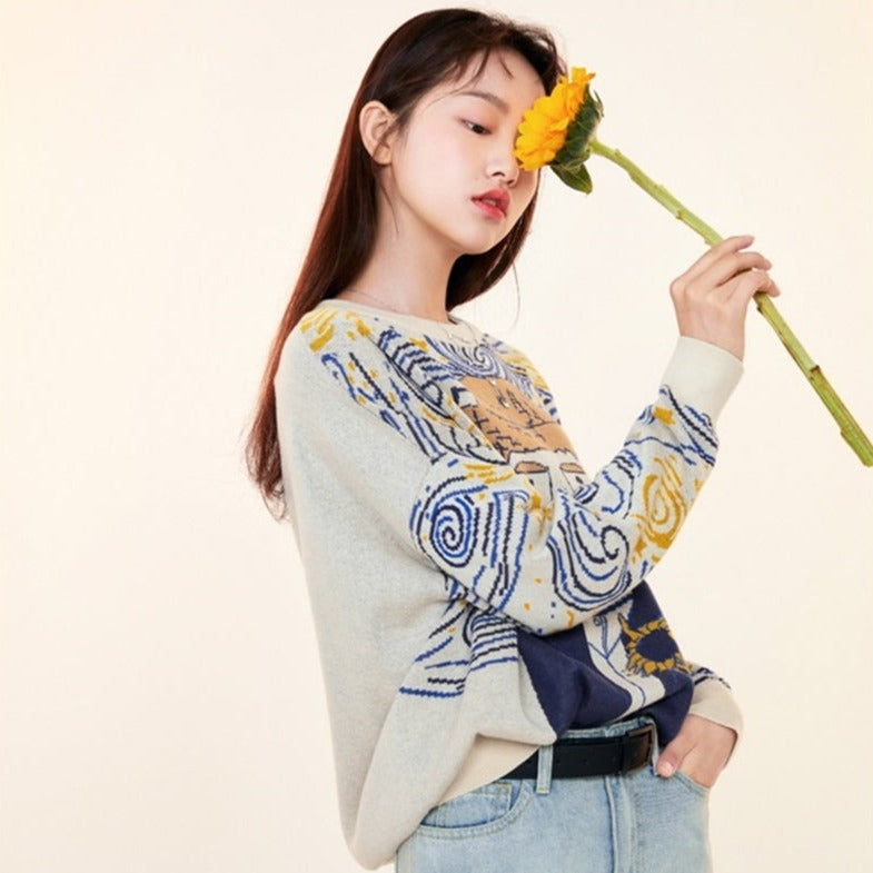 Van gogh Cartoon Sweater