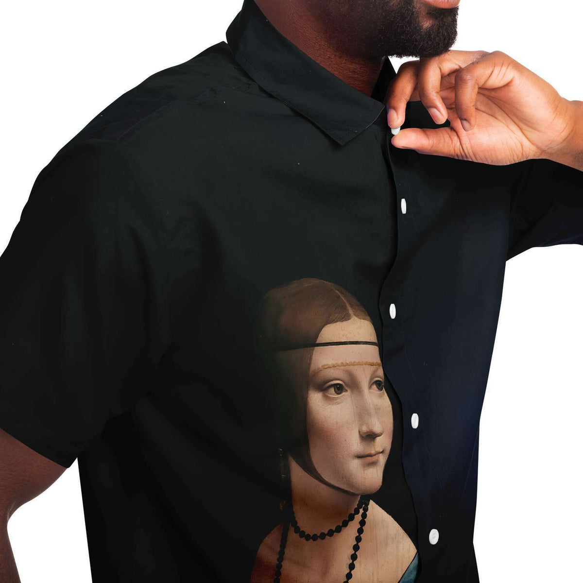 Leonardo da Vinci Lady with an Ermin BUTTONED SHIRT