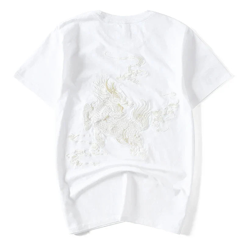 Qilin Embroidered T-shirt