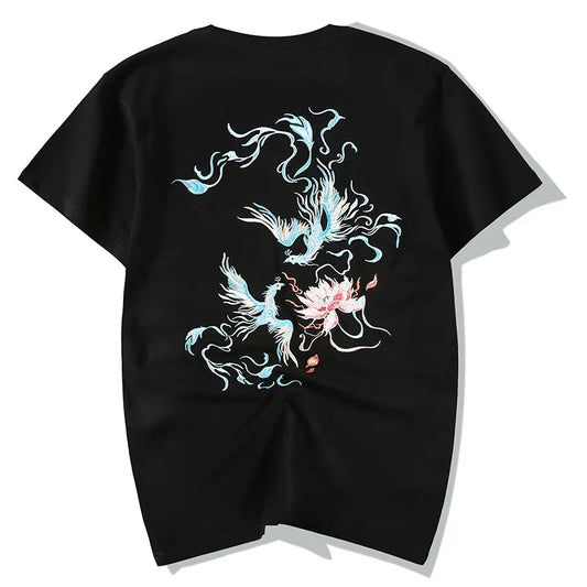 Embroidered Eternal Phoenix Dance T-shirt
