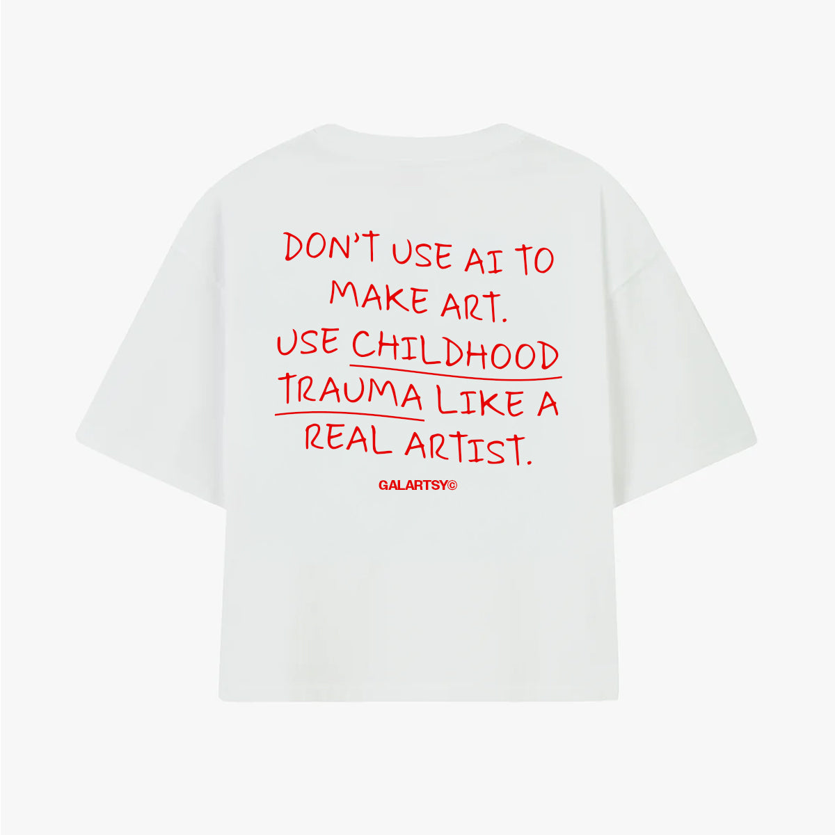 Don't use Ai to make art. Use childhood trauma like a real Artist.